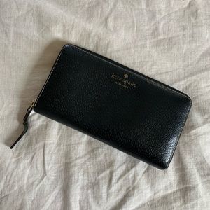 Kate Spade Grand Street Neda Zip Around Black Wallet